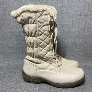 TOTES TRACEY III (3) WOMEN'S SIZE 10W WATERPROOF Snow BOOTS Cream Off White